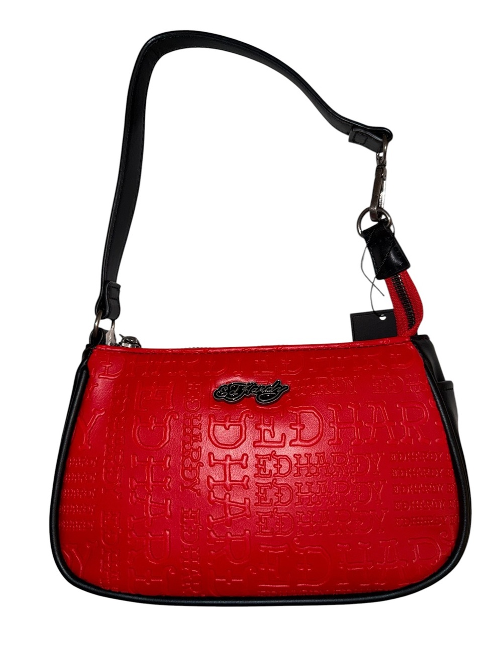 Ed Hardy Red Shoulder Bag with Black Strap